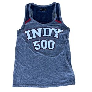 Indy 500 Womens Graphic Print Racerback Tank Top Small